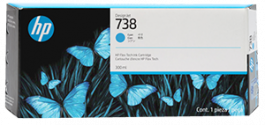 676M6A HP 738 Cyan Ink Cartridge  (300 ml)