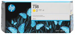 676M8A HP 738 Yellow  Ink Cartridge  (300 ml)